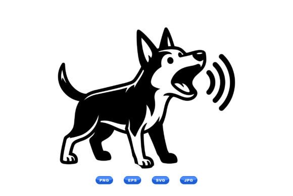 Barking Dog SVG Clipart: Graphics for Playful Branding