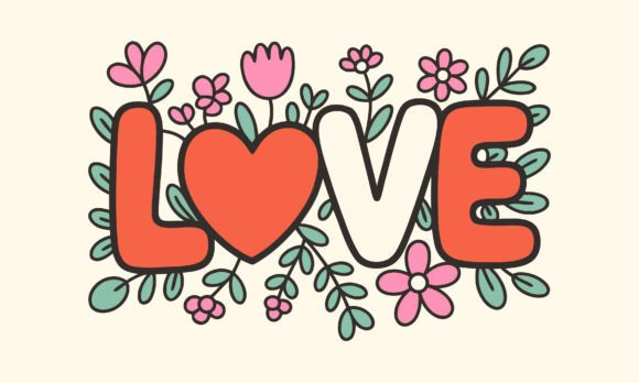 Cute Love Doodle SVG Valentine's