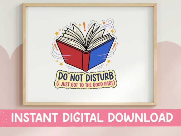 Do Not Disturb Reading Bookworm Sticker Graphics