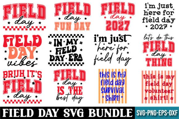 Field Day SVG Bundle T-Shirt Design Graphics