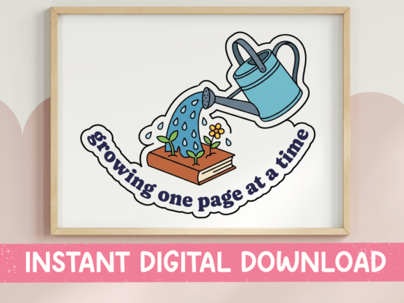 Growing One Page at a Time Book Sticker Graphics