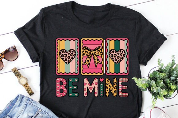 Leopard Be Mine Valentine’s Day Graphics & T-Shirt Designs