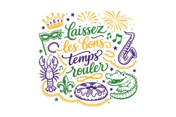 Mardi Gras PNG SVG Sublimation Graphics