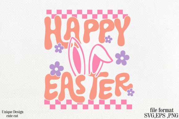 Retro Easter Day Sublimation SVG PNG Graphics