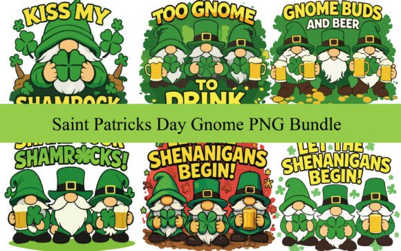 Saint Patrick's Day Gnome Graphics Bundle