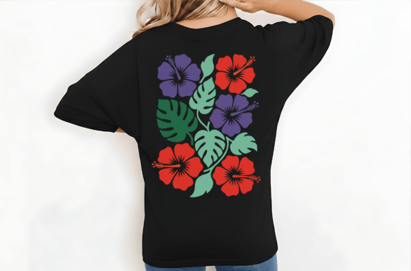 Tropical Hibiscus SVG for Graphics and T-Shirt Designs