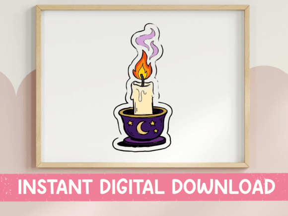 Witchy Moon Candle SVG Review